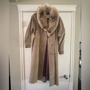Vintage fur and suede coat.